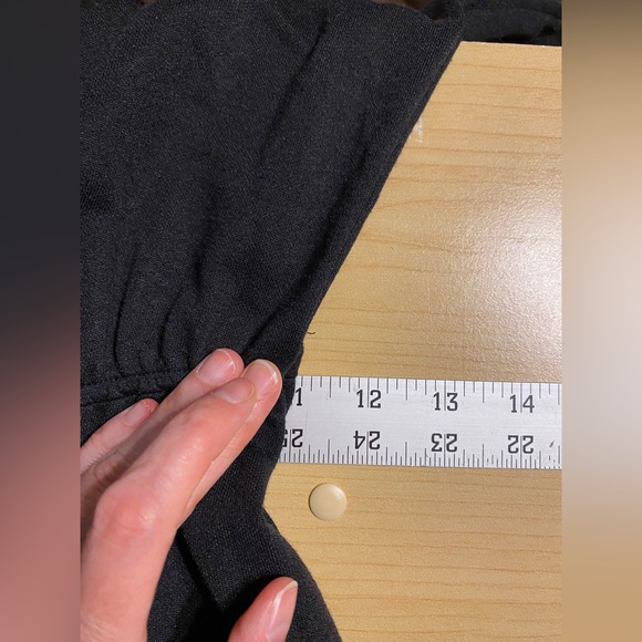 80s Two Tone Wool Blend Belted Knit Dress USA MADE Vintage Black Red 8 - Picture 6 of 8